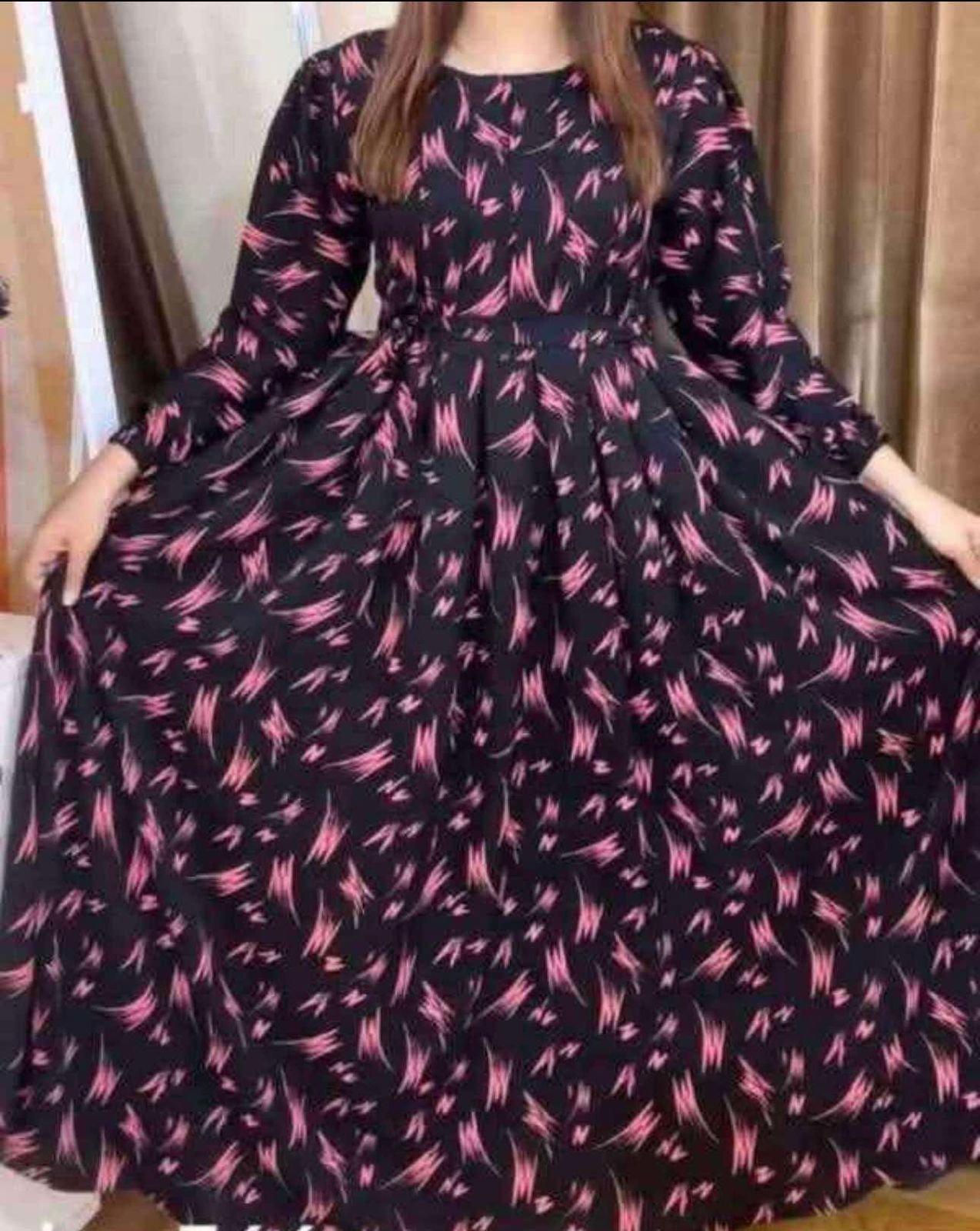 Flowers Print Gown – 1 Piece